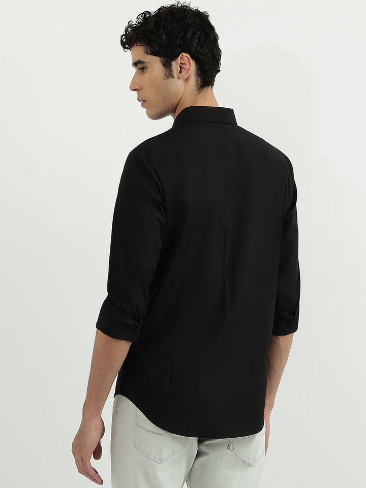 F/S POPLIN STR STRIPE PANEL BLOCK SHIRT image number 3